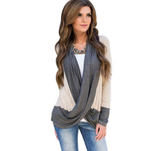 Sexy Women Irregular Splice Cotton Long Sleeve V Neck Loose Shirts Tops Blouse