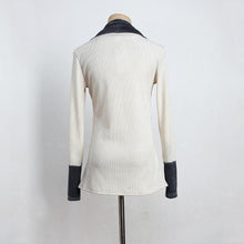 Sexy Women Irregular Splice Cotton Long Sleeve V Neck Loose Shirts Tops Blouse