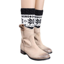 Knitted Color Matching Snow Leg Warmers Socks Boot Cover Fast Shipping
