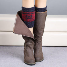 Knitted Color Matching Snow Leg Warmers Socks Boot Cover Fast Shipping