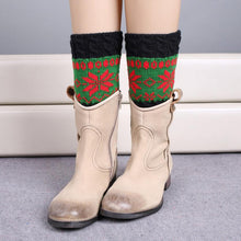 Knitted Color Matching Snow Leg Warmers Socks Boot Cover Fast Shipping