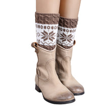 Knitted Color Matching Snow Leg Warmers Socks Boot Cover Fast Shipping