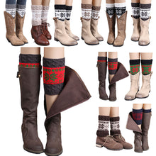 Knitted Color Matching Snow Leg Warmers Socks Boot Cover Fast Shipping