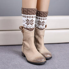 Knitted Color Matching Snow Leg Warmers Socks Boot Cover Fast Shipping
