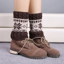 Knitted Color Matching Snow Leg Warmers Socks Boot Cover Fast Shipping