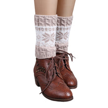 Knitted Color Matching Snow Leg Warmers Socks Boot Cover Fast Shipping