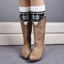 Knitted Color Matching Snow Leg Warmers Socks Boot Cover Fast Shipping