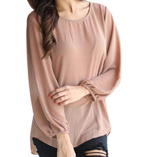 Women Long Sleeve Chiffon Casual Blouse Shirt Tops Lace Blouses Fast Shipping