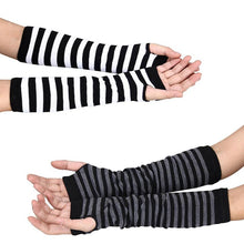 Women Warm Knitted Fingerless Long Gloves Mitten Hand Arm Wrist Warmer