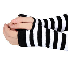 Women Warm Knitted Fingerless Long Gloves Mitten Hand Arm Wrist Warmer