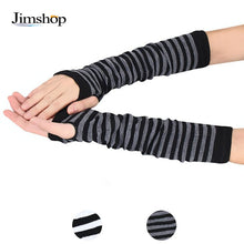 Women Warm Knitted Fingerless Long Gloves Mitten Hand Arm Wrist Warmer