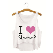 Casual Womens Emoji/Flaky Clouds/Toothy Smile Tank Top VBlouse Sleeveless Cartoon Crop T-Shirt
