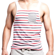 Fashion Men's Stripes Tank Top Muscle Sleeveless T-Shirt Cotton Men's Tanks Underwear M~XL Fast Shipping
