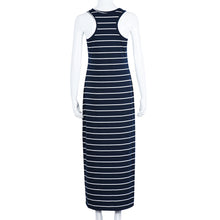 Women Striped Boho Long Maxi Sleeveless Beach VDress Sexy Ladies Casual Dress Vestidos Plus Size