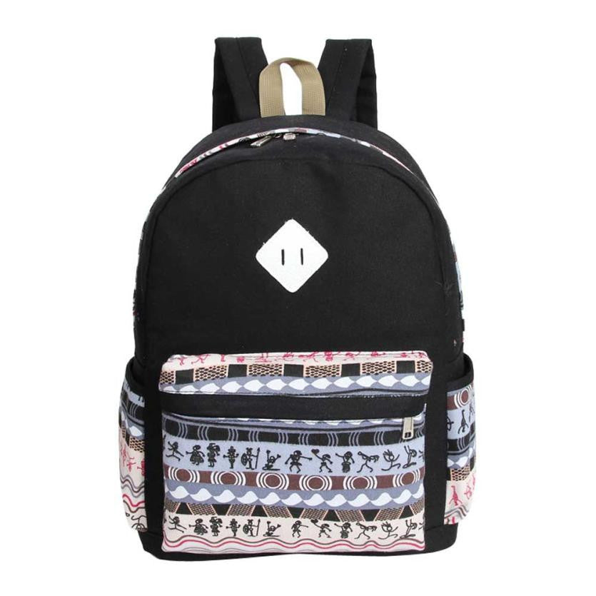 Superb School Youth Rucksack Sweet Printing Women Canvas Backpacks Shoulder Bag Backpack Fast Shipping