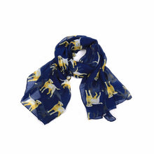 Women Ladies Yellow Dog Print Long Scarf Warm Wrap Shawl
