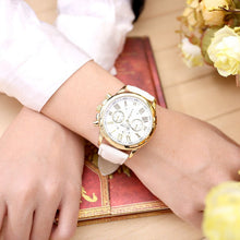 Women's Fashion Geneva Roman Numerals Faux Leather Analog Quartz quartz-watch Wrist Watch relogio masculino
