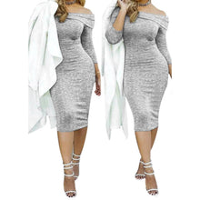 Womens Sexy Dress Dew Shoulder Package Hip Bodycon Cocktail Party Dress Fast Shipping