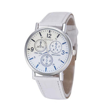 Blu-Ray Business Quartz Watches Men Luxury Crocodile Faux Leather Analog Manly Charm Wristwatches