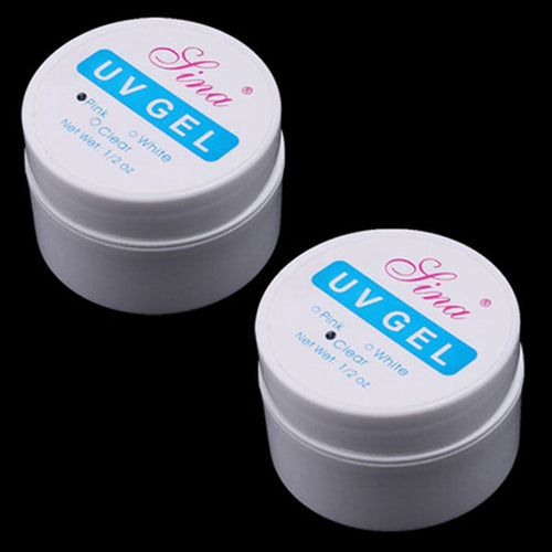 Brand 2in1 Clear Pink UV Builder Gel Acrylic Nail Art Tips Manicure