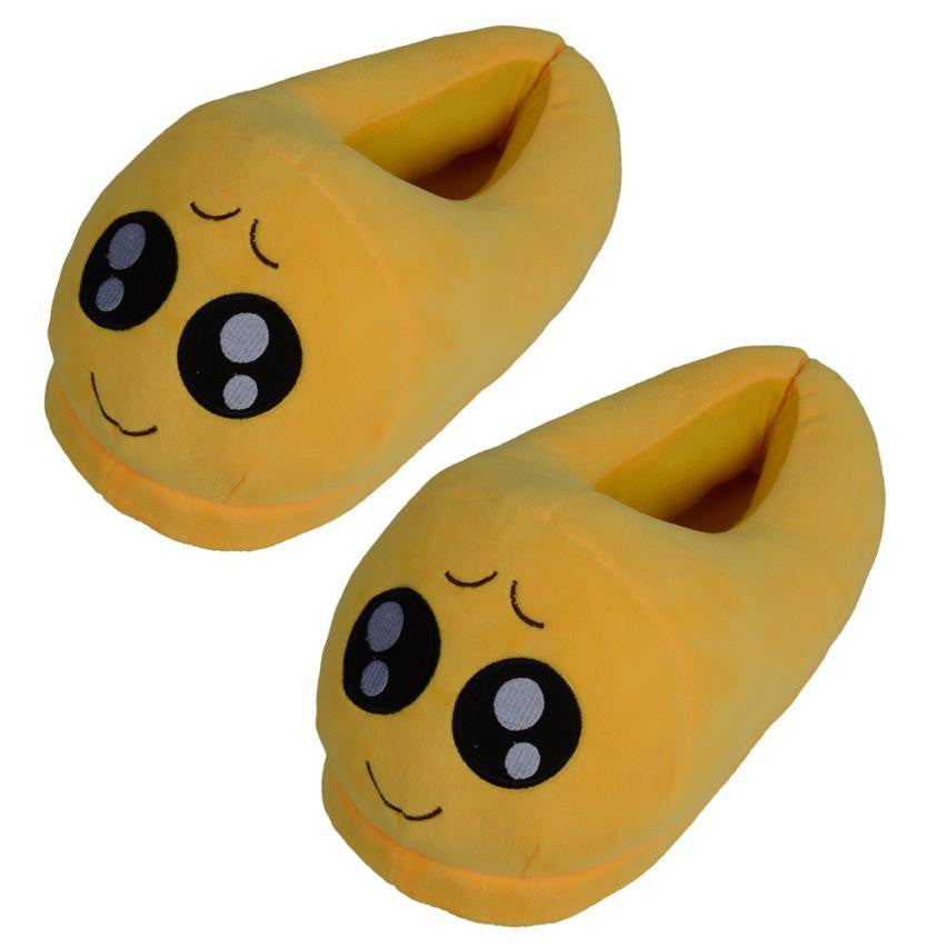 Emoticon Face Plush Slipper Expression Men And Women Slippers House Shoes