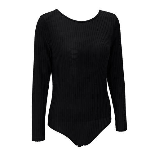 Fall Women's Sexy Slim Short Cotton Knitted Bodycon Bandage Jumpsuit romper Bodysuit with Long Sleeve V-Neck One-Piece