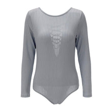 Fall Women's Sexy Slim Short Cotton Knitted Bodycon Bandage Jumpsuit romper Bodysuit with Long Sleeve V-Neck One-Piece