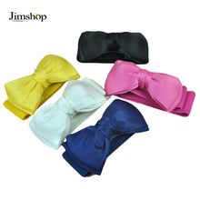 Fashion Lady Wide Elastic Stretch Bowknot Bow Tie Belt Waistband 5 Colors &