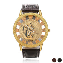 Fashion Luxury Phoenix Rome Digital Leather Hollow Dial Quartz Wrist Watch Business Clock