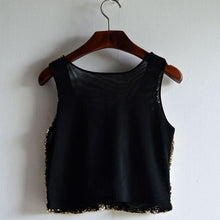 Fashion Sequined Tank Top Women VTops Shirts Sleeveless Style Tank Tops