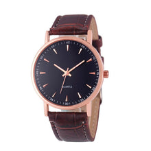 Fashion Unisex Leisure Crocodile Leather Analog Quartz Wrist Watch Watches