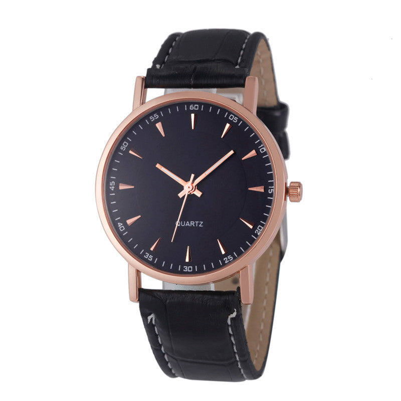 Fashion Unisex Leisure Crocodile Leather Analog Quartz Wrist Watch Watches