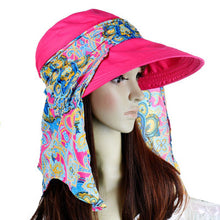 Fashion Women Lady Folding UV Protection Roll Up Wide-Brimmed Hat Multifunction Beach Sun Hat