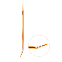 Gold Color Pro MakeUp Cosmetic Double Sided Ended Brushes Eyeshadow Eye Brow Tools Lip Eyeliner Oblique Bending Brush