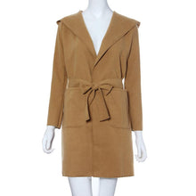 Fashion Women Trench Coat Slim Turn-down Collar Long Sleeve Casual Winer Overcoat Fast Shipping
