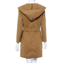 Fashion Women Trench Coat Slim Turn-down Collar Long Sleeve Casual Winer Overcoat Fast Shipping