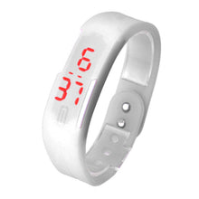Womens Rubber Red LED Watch Date Sports Bracelet Digital Wrist Waatch&