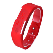 Womens Rubber Red LED Watch Date Sports Bracelet Digital Wrist Waatch&