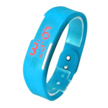 Womens Rubber Red LED Watch Date Sports Bracelet Digital Wrist Waatch&