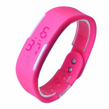 Womens Rubber Red LED Watch Date Sports Bracelet Digital Wrist Waatch&
