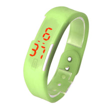 Womens Rubber Red LED Watch Date Sports Bracelet Digital Wrist Waatch&