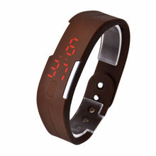 Womens Rubber Red LED Watch Date Sports Bracelet Digital Wrist Waatch&