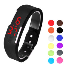Womens Rubber Red LED Watch Date Sports Bracelet Digital Wrist Waatch&