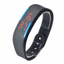 Womens Rubber Red LED Watch Date Sports Bracelet Digital Wrist Waatch&