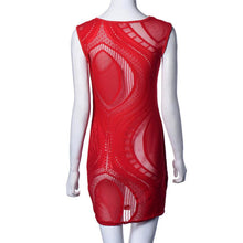 Lace Material Fashion Women Long Sleeve O-neck Mini Dress Joining Together Evening Sexy Semi Perspective Slim Dresses