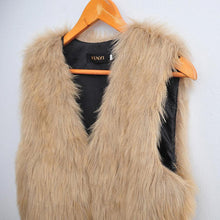 Lady Tops Faux Fur VWaistcoat Warm Coat Outwear Long Hair Jacket veste femme Drop shipping