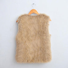 Lady Tops Faux Fur VWaistcoat Warm Coat Outwear Long Hair Jacket veste femme Drop shipping