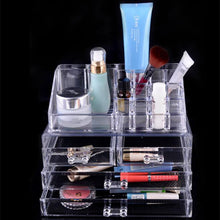 Makeup Cosmetics Jewelry Organizer Clear 3 Drawers Lipstick Box Storage