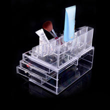Makeup Cosmetics Jewelry Organizer Clear 3 Drawers Lipstick Box Storage