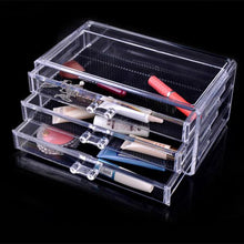 Makeup Cosmetics Jewelry Organizer Clear 3 Drawers Lipstick Box Storage